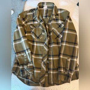 Duluth Trading Co Olive flannel Shirt